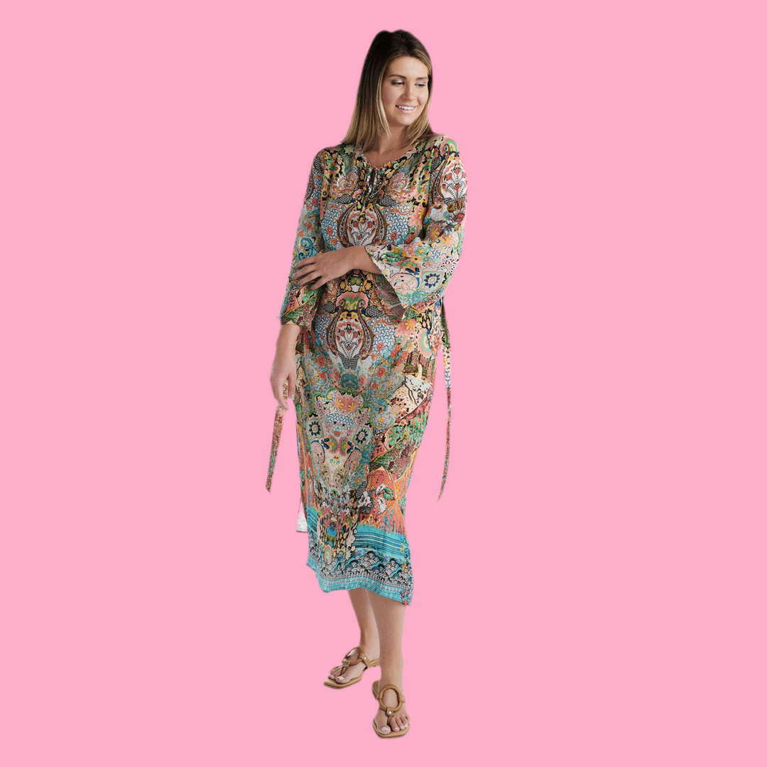 Corfu Dress In Coral
