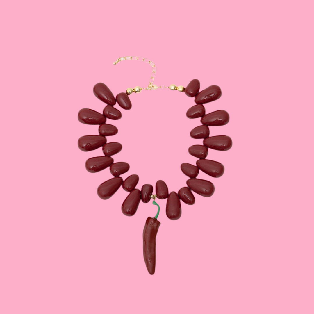Red Hot Chilli Bead Necklace