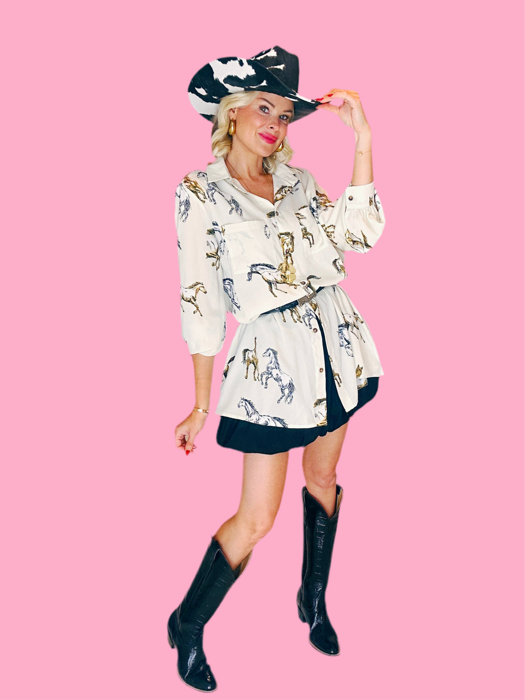Eclipse Crescent Balloon Mini Skirt