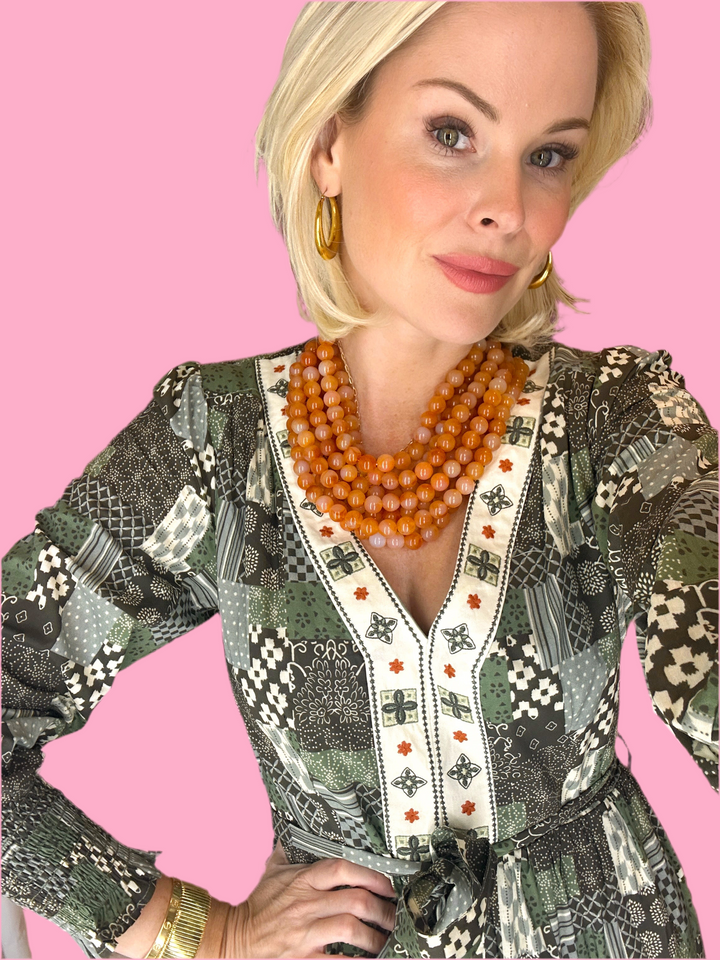 CHUNKY BEADED LAYERED NECKLACE