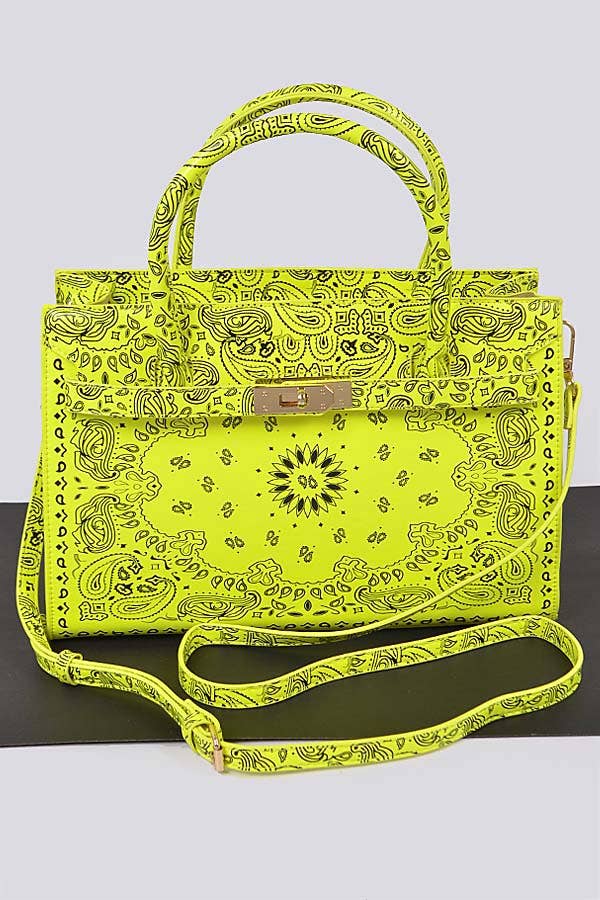 The Fort Worth Neon Bandana Tote