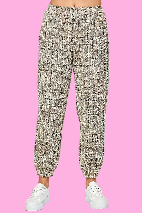 TWEED JOGGER PANTS