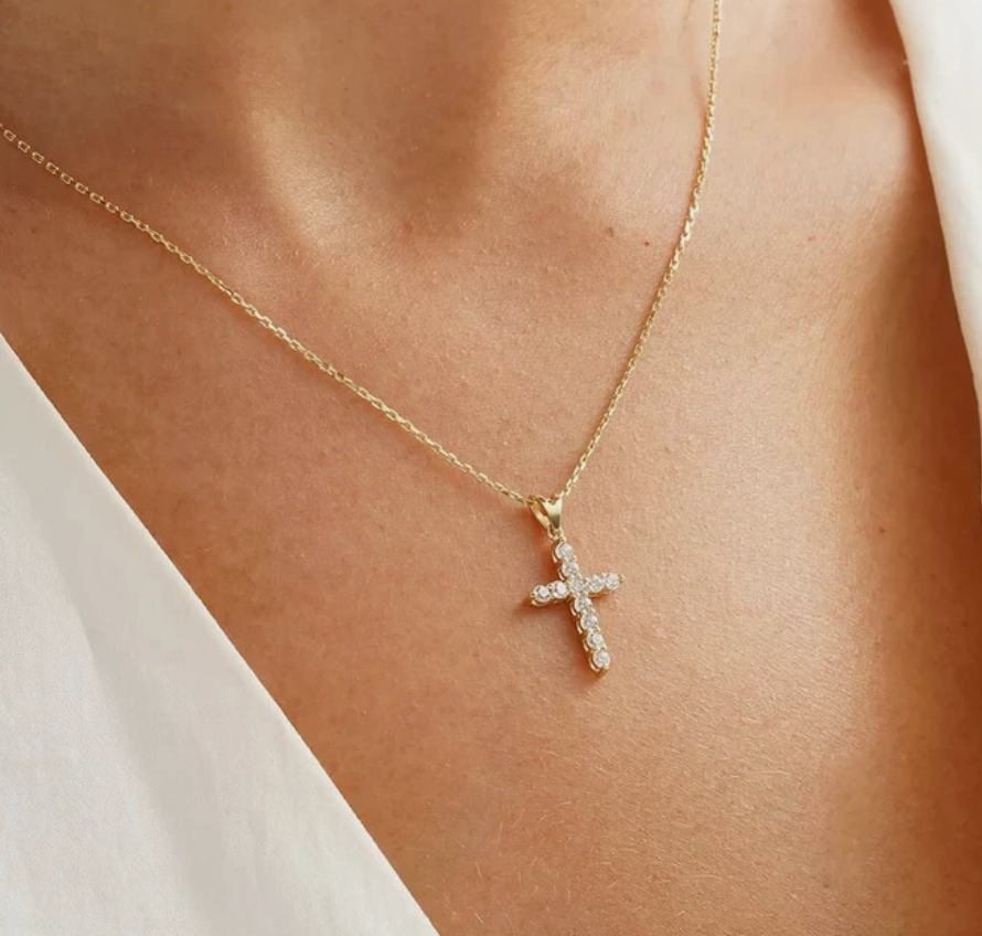 CZ Cross Necklace