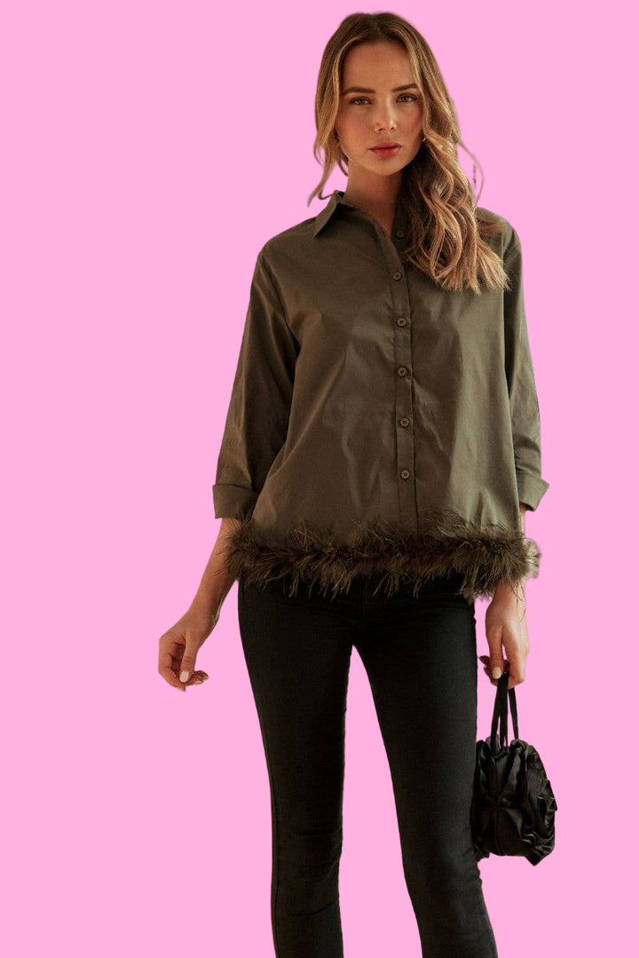 Janess Feathered Top