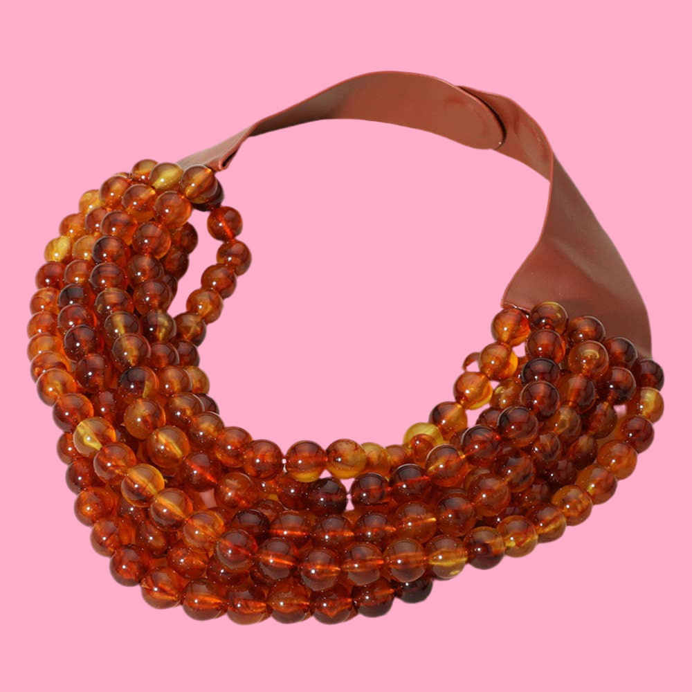 CHUNKY BEADED LAYERED NECKLACE