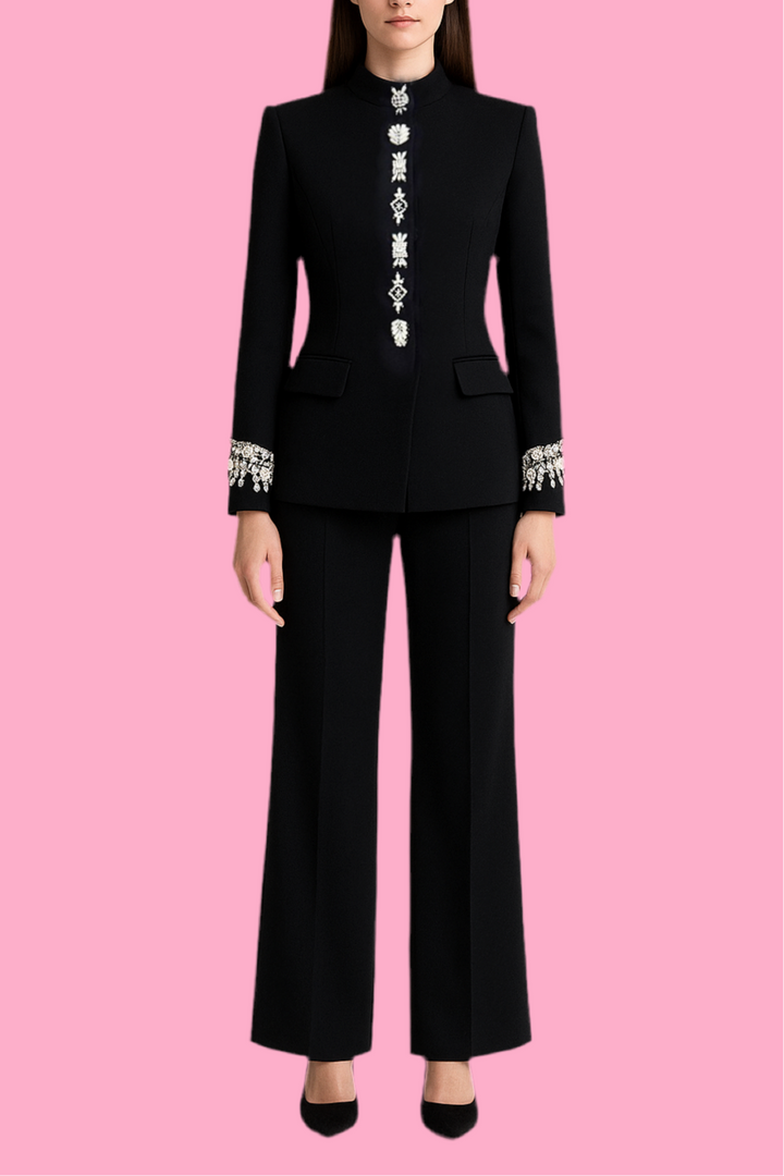 The Tally Hand-Beaded Diamond Suit
