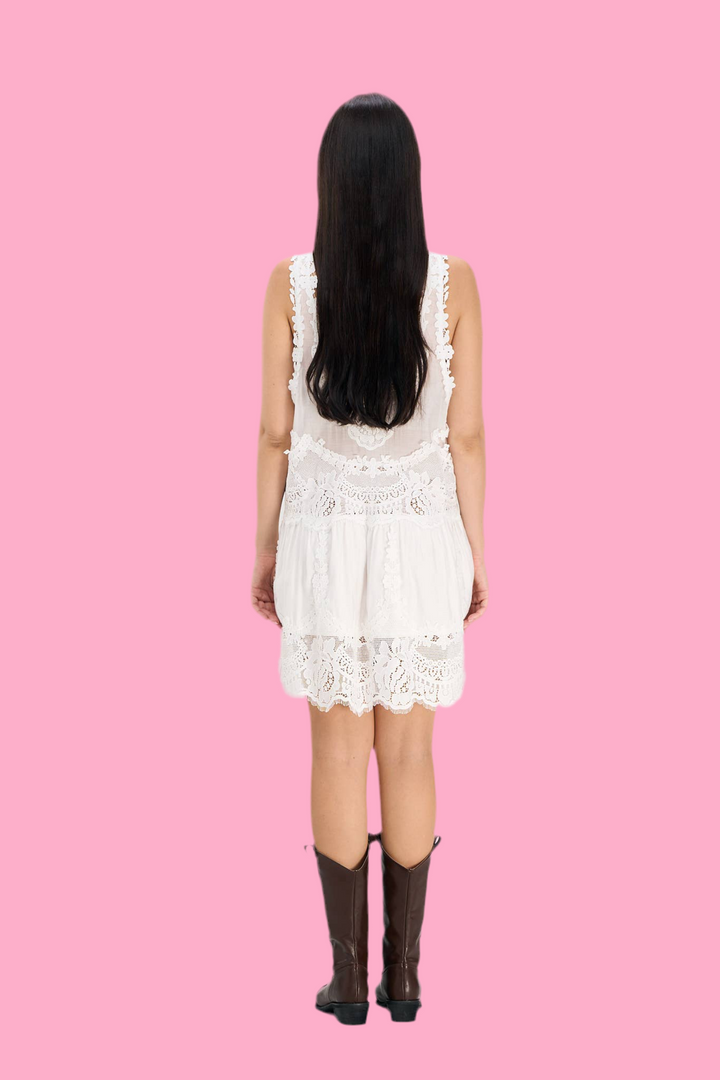 Magnolia Lace Panel Mini Dress