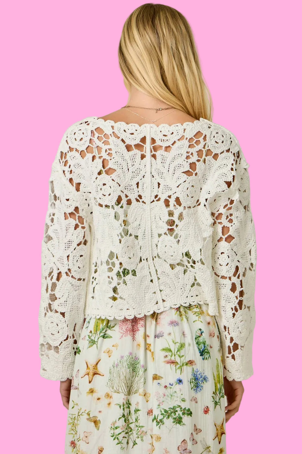 Floral Crochet Cardigan