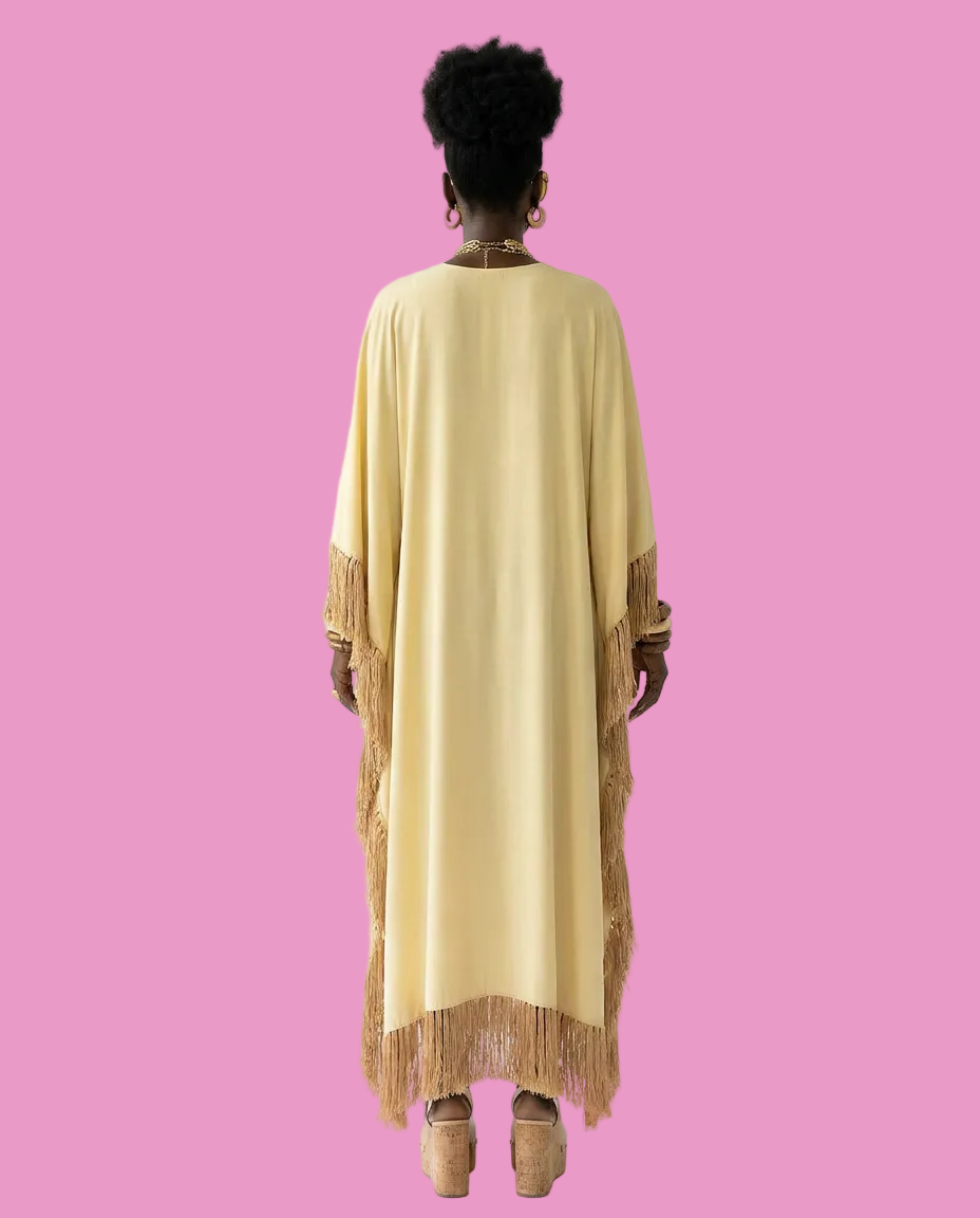 The Maribel Fringe Kaftan