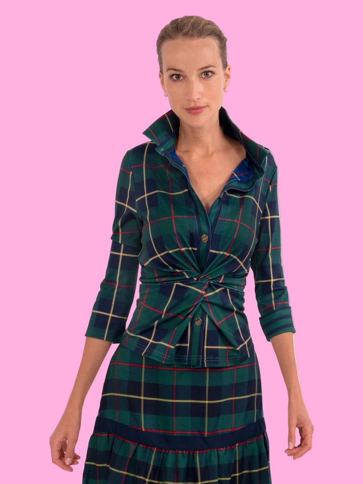 Twist & Shout Top - Plaidly Cooper