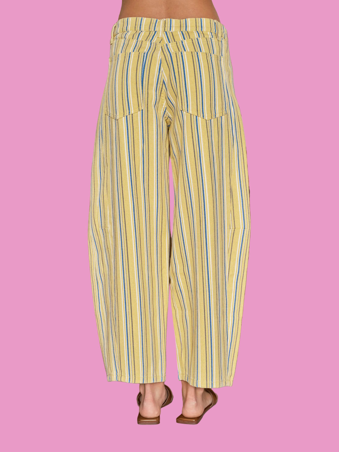 COLOR STRIPE BARREL PANTS