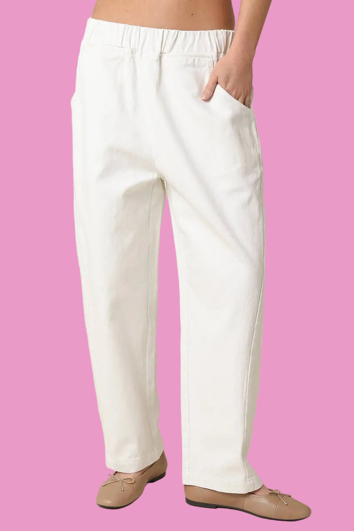 Zoey Elastic-Waist Baggy Pants