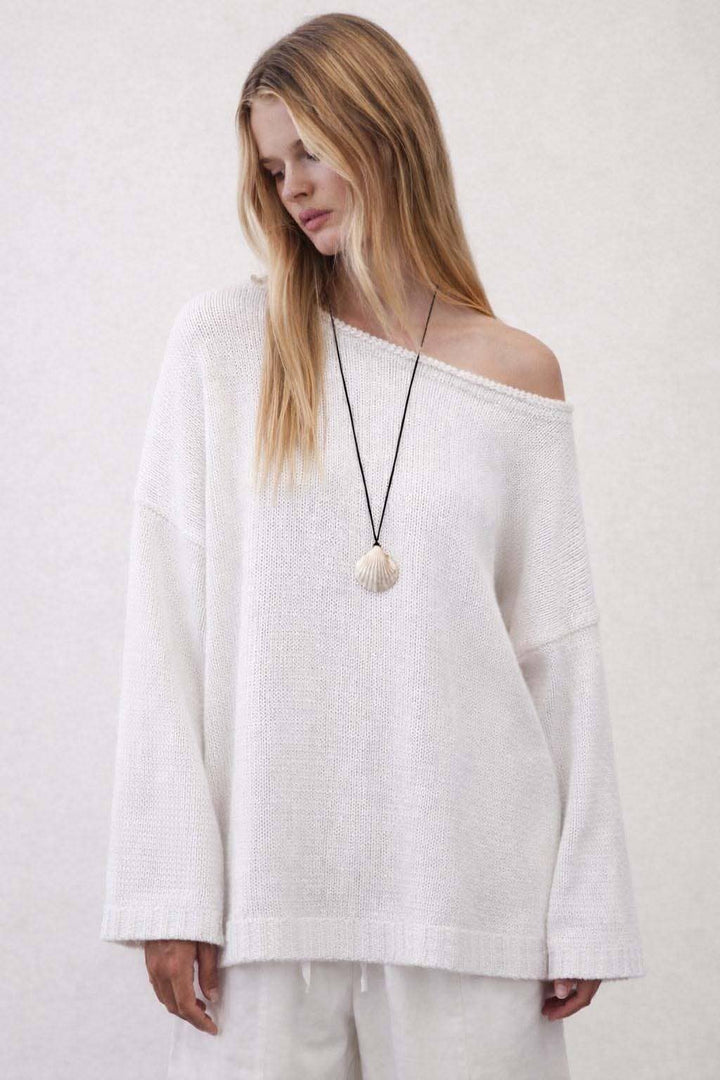 OFF SHOULDER TUNIC SWEATER