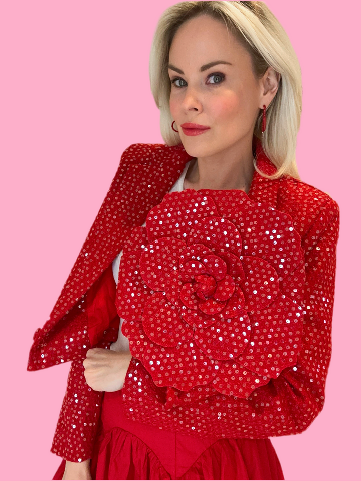 Texutred Florette Shoulder Jacket