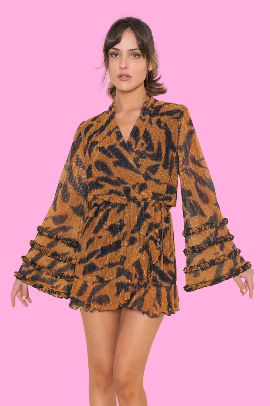 tigre printed mini dress Free People Women's Tigre Printed Mini Dress