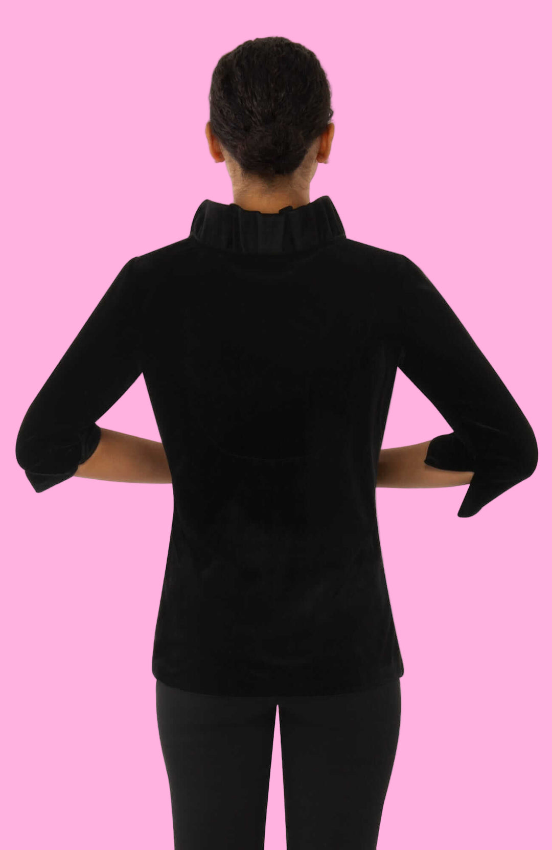 Ruffneck Top - Silky Velvet