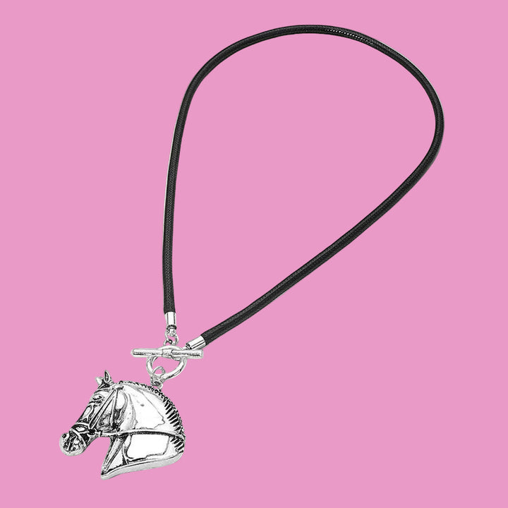 Horse Pendant Toggle Necklace