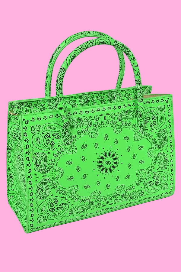 The Fort Worth Neon Bandana Tote