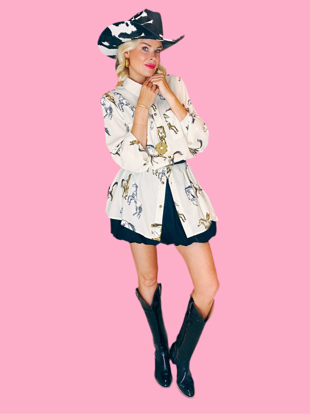 Eclipse Crescent Balloon Mini Skirt