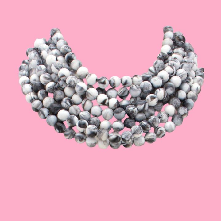 CHUNKY BEADED LAYERED NECKLACE