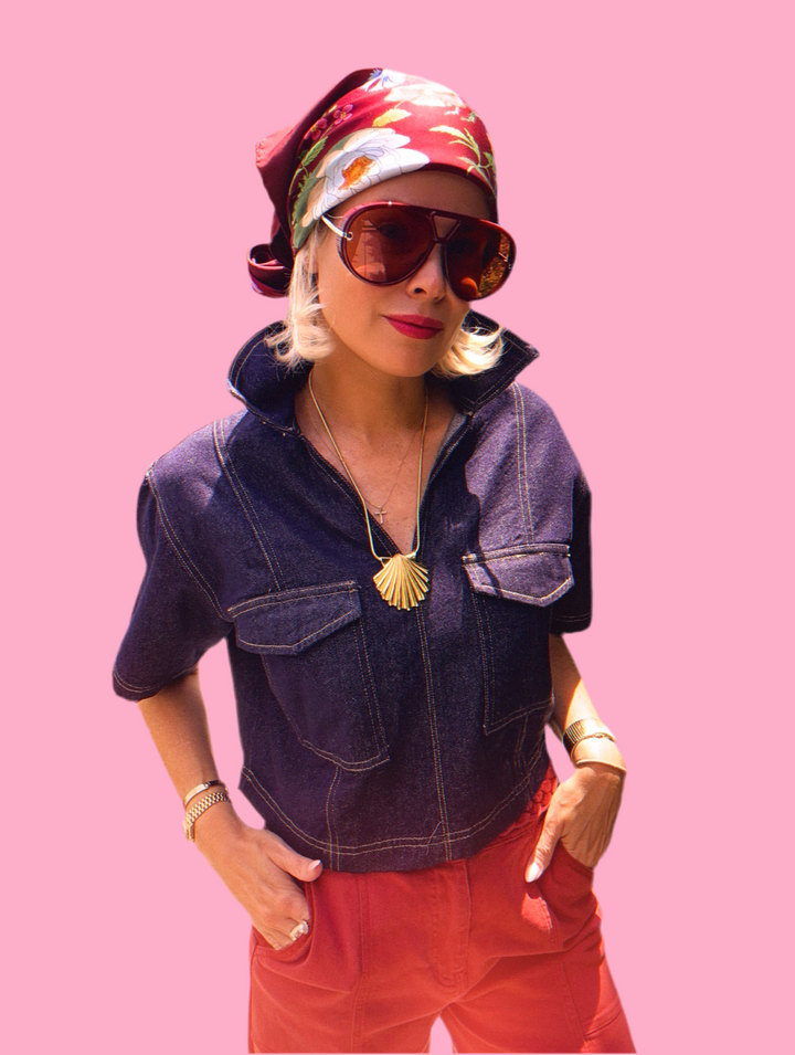 DENIM CROP TOP