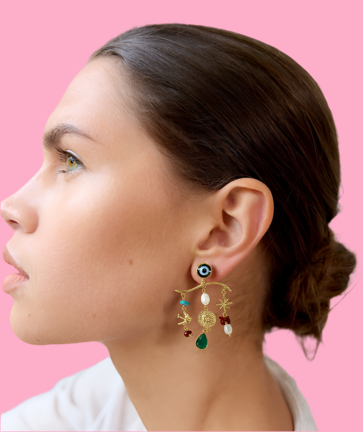  Charm Chandelier Earring