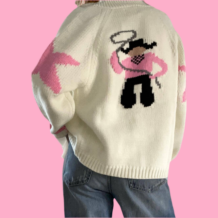 Varsity Chunky Cowboy in ivory/pink 