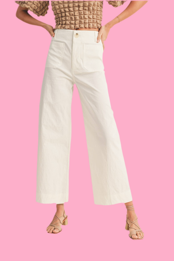 STRETCHED FABRIC FRONT POCKET PANTS