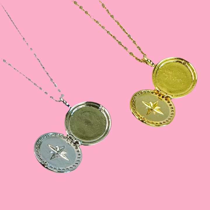 Shine Compass Open Locket Pendant Necklace