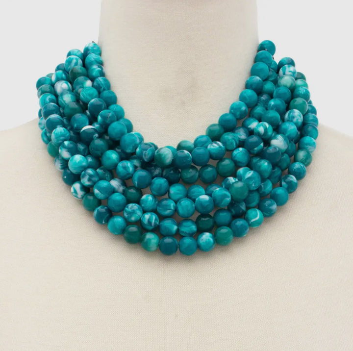 CHUNKY BEADED LAYERED NECKLACE