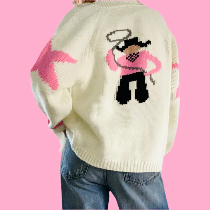 Varsity Chunky Cowboy in ivory/pink