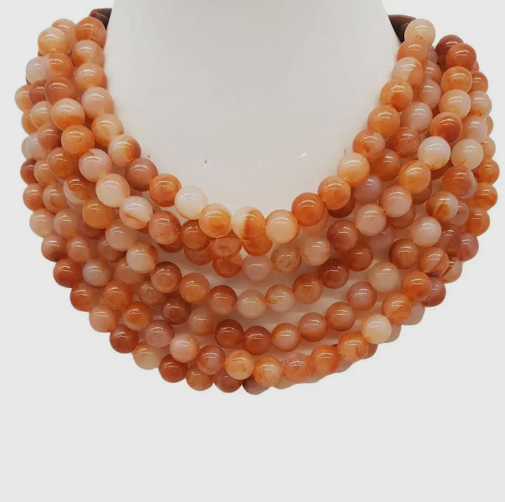 CHUNKY BEADED LAYERED NECKLACE