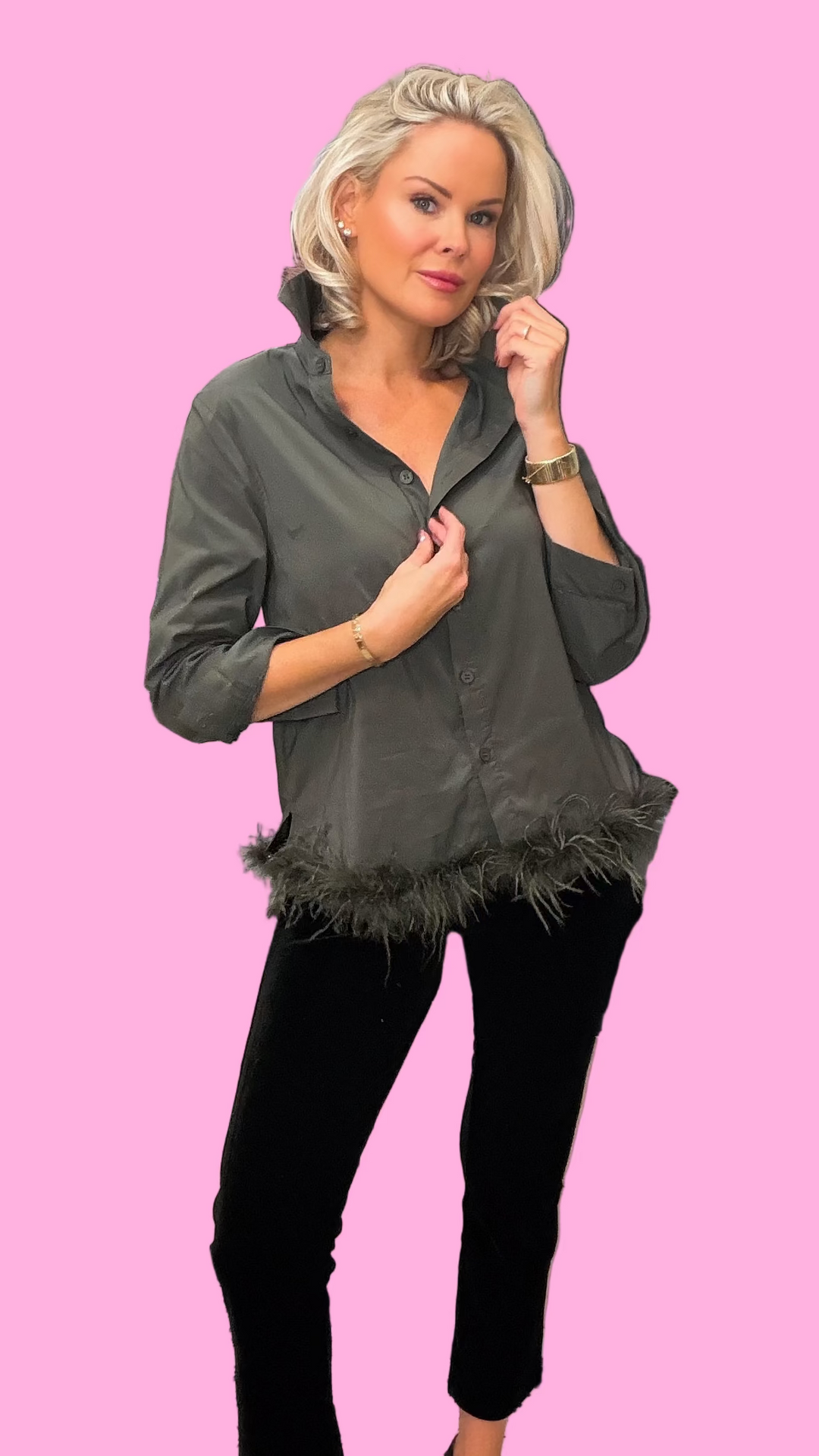 Janess Feathered Top