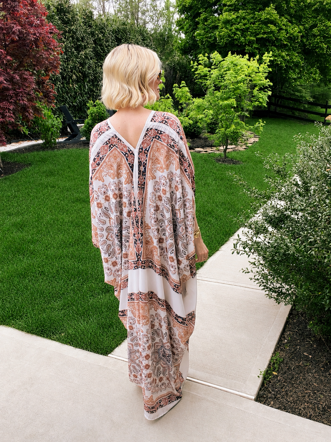 Luca Scarf Print Caftan Caftan