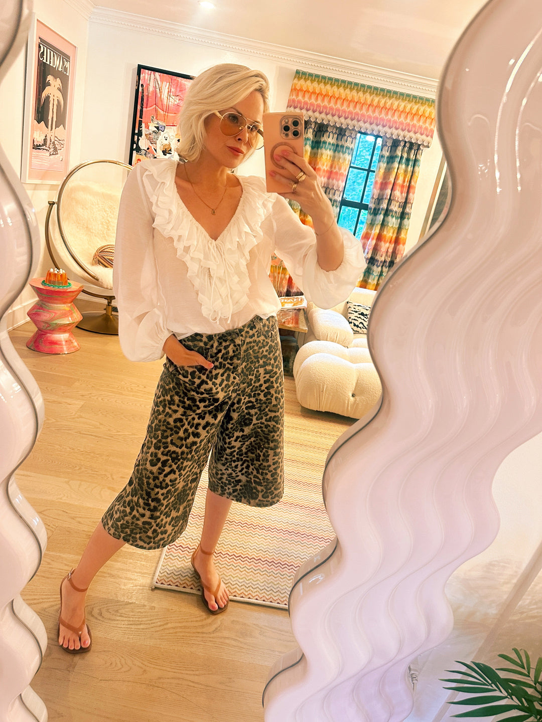LEOPARD PRINT BERMUDA SHORTS