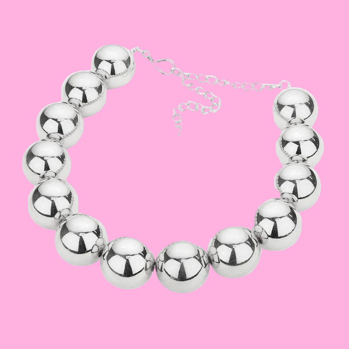 Chunky Metal Ball Necklace