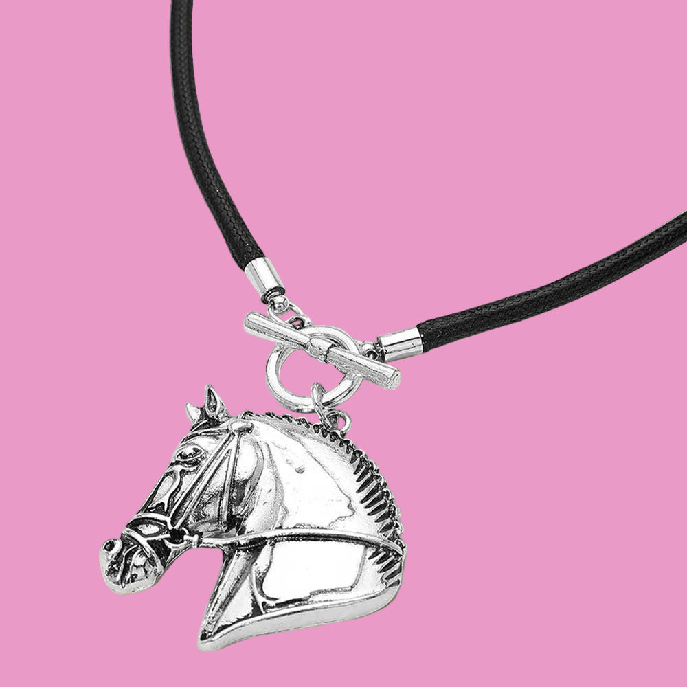 Horse Pendant Toggle Necklace