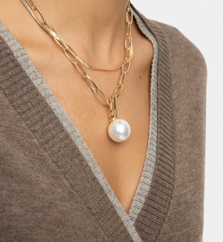 The Double Double Pearl Necklace 2 Chains