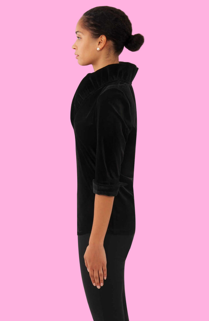 Ruffneck Top - Silky Velvet