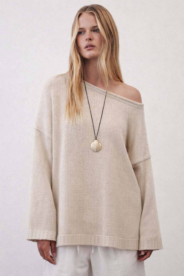 OFF SHOULDER TUNIC SWEATER