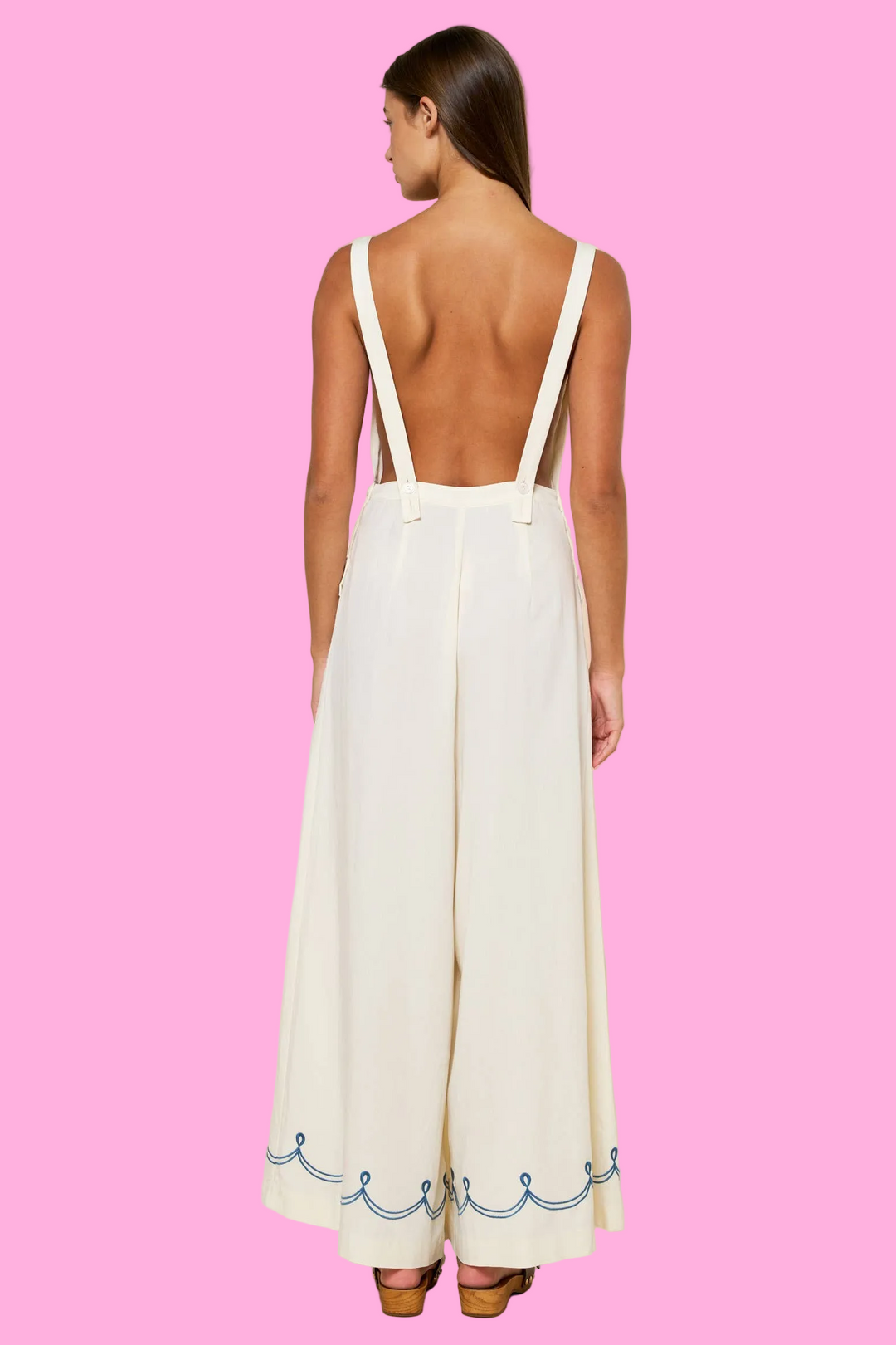 Nautical Boat Embroidered Wide Leg Jumpsuit
