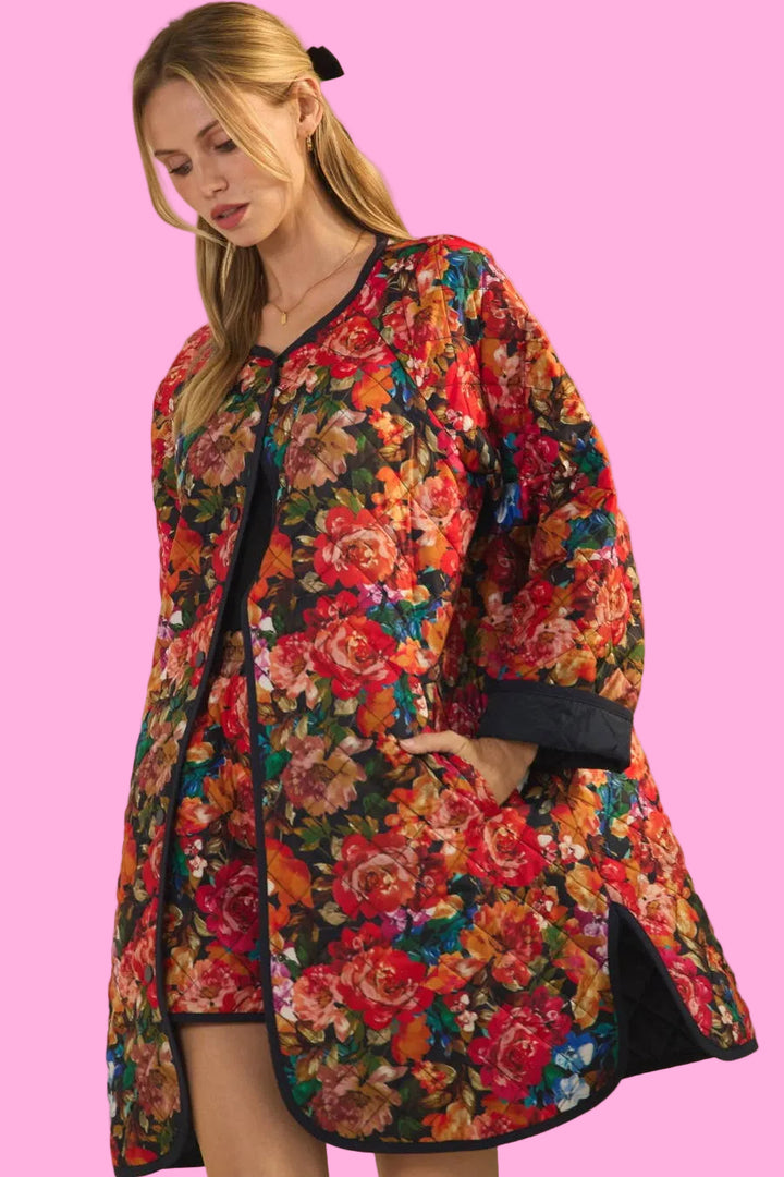 The Quincy Quilted Floral Printed Set