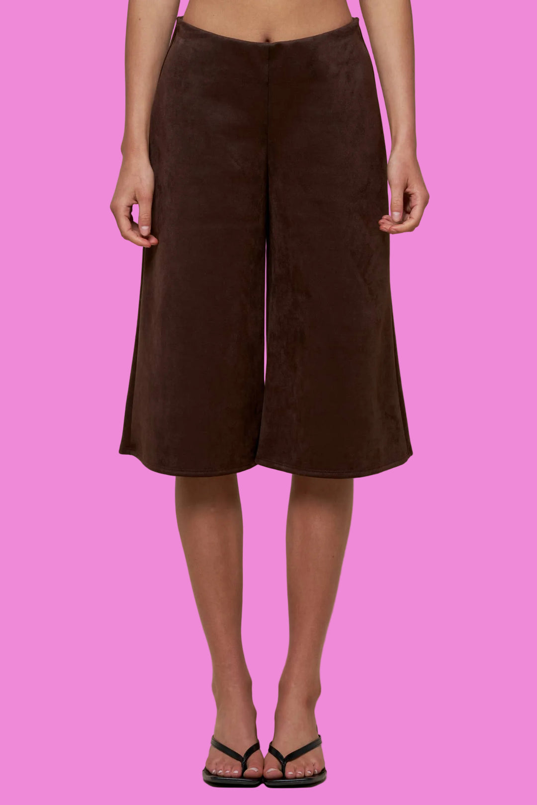 Suede Culotte Pants