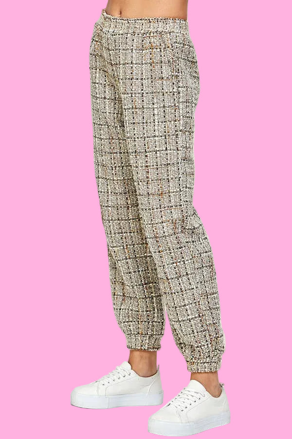 TWEED JOGGER PANTS