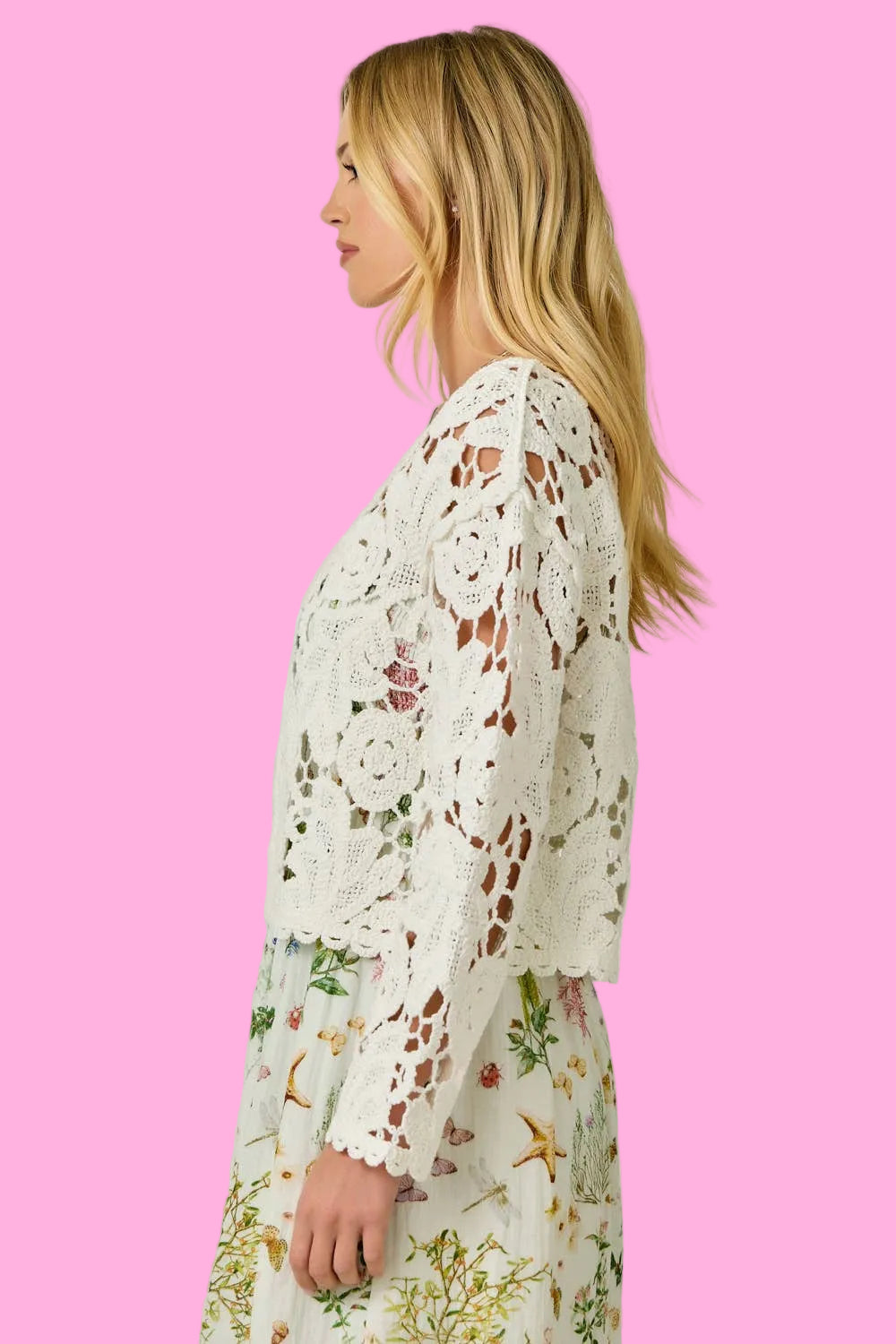 Floral Crochet Cardigan