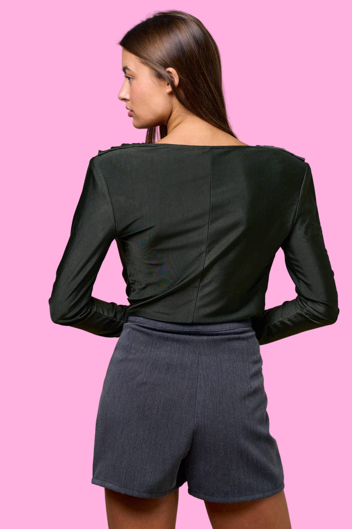 Draped Cowl Neck Top