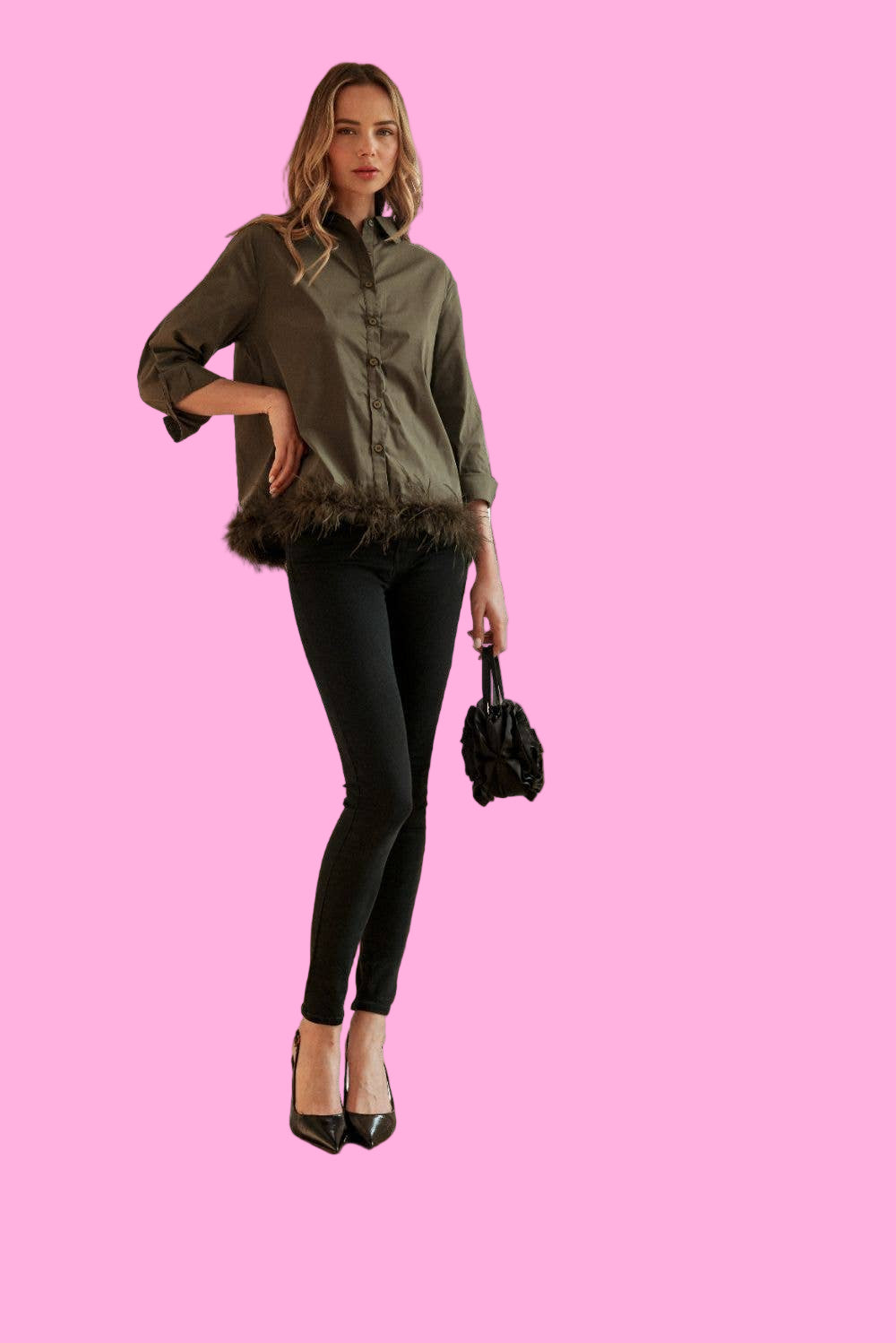 Janess Feathered Top