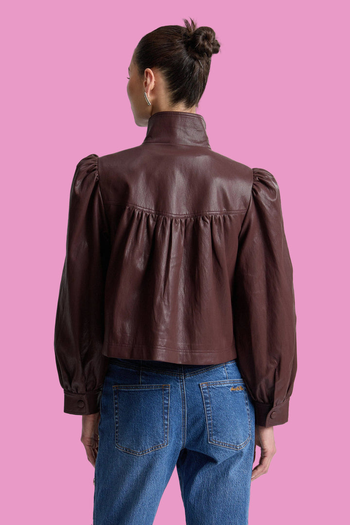 Faux-Ever Leather™ Puff Sleeve Jacket