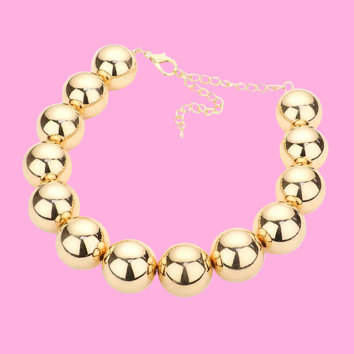 Chunky Metal Ball Necklace