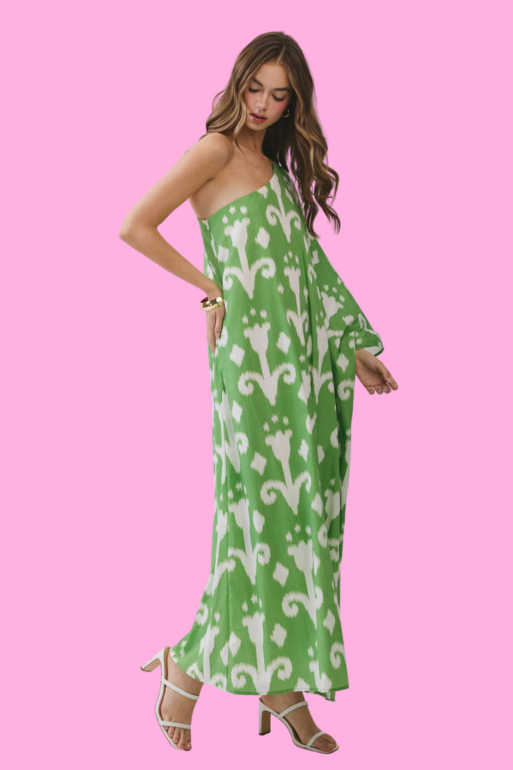 The Indie One Shoulder Maxi Dress